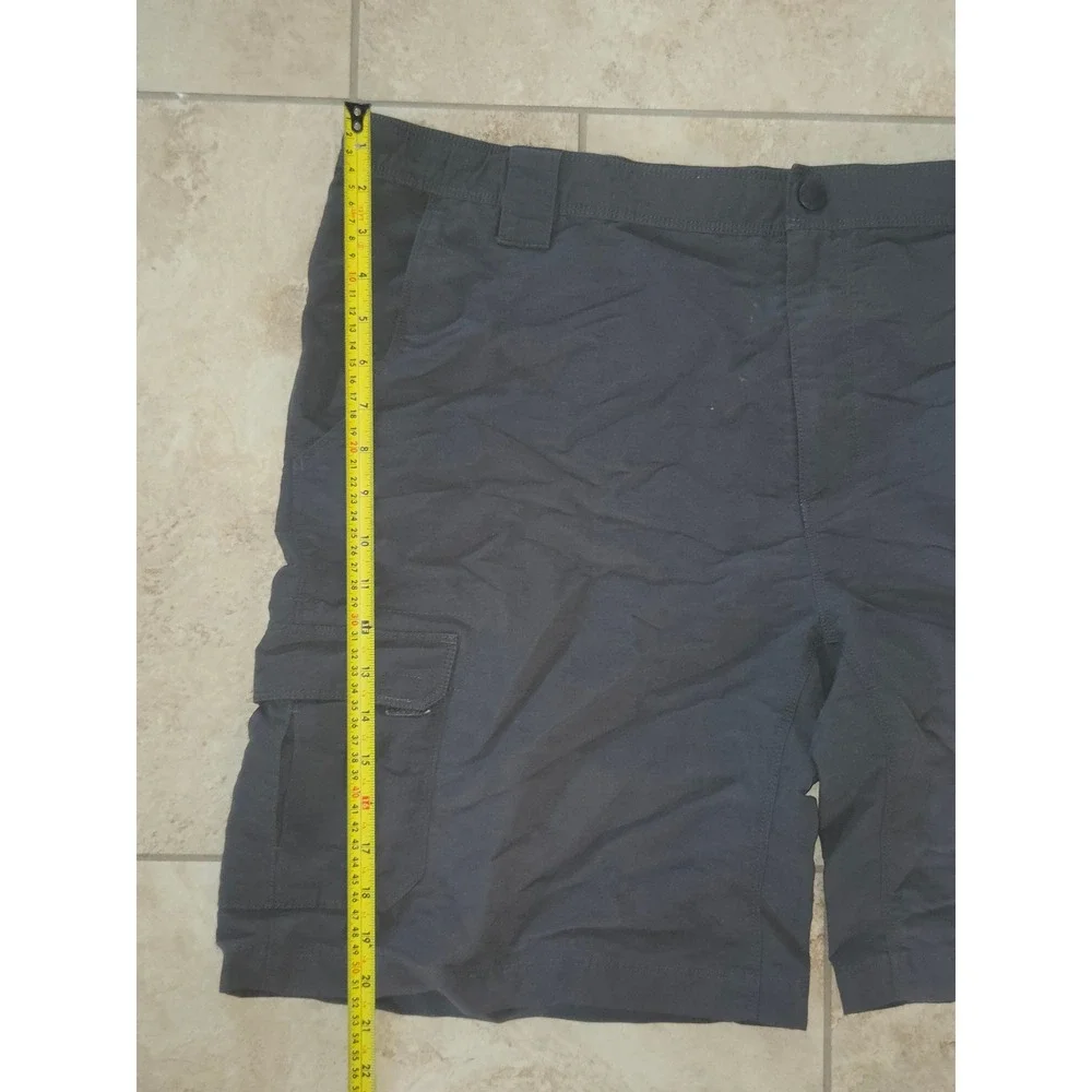 The North Face Mens XL Gray Nylon Cargo Hiking Shorts Dark Grey Outdoor Utility